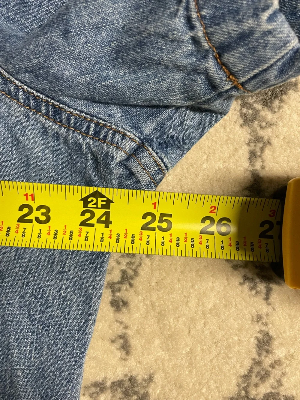 Vintage Short-Sleeve Denim Zip Front Shirt - Blue